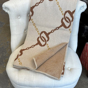 House of Bits Throw Beige