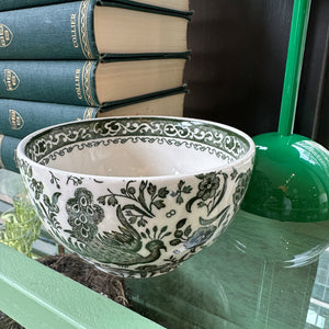 Green Regal Peacock Mini Footed Bowl