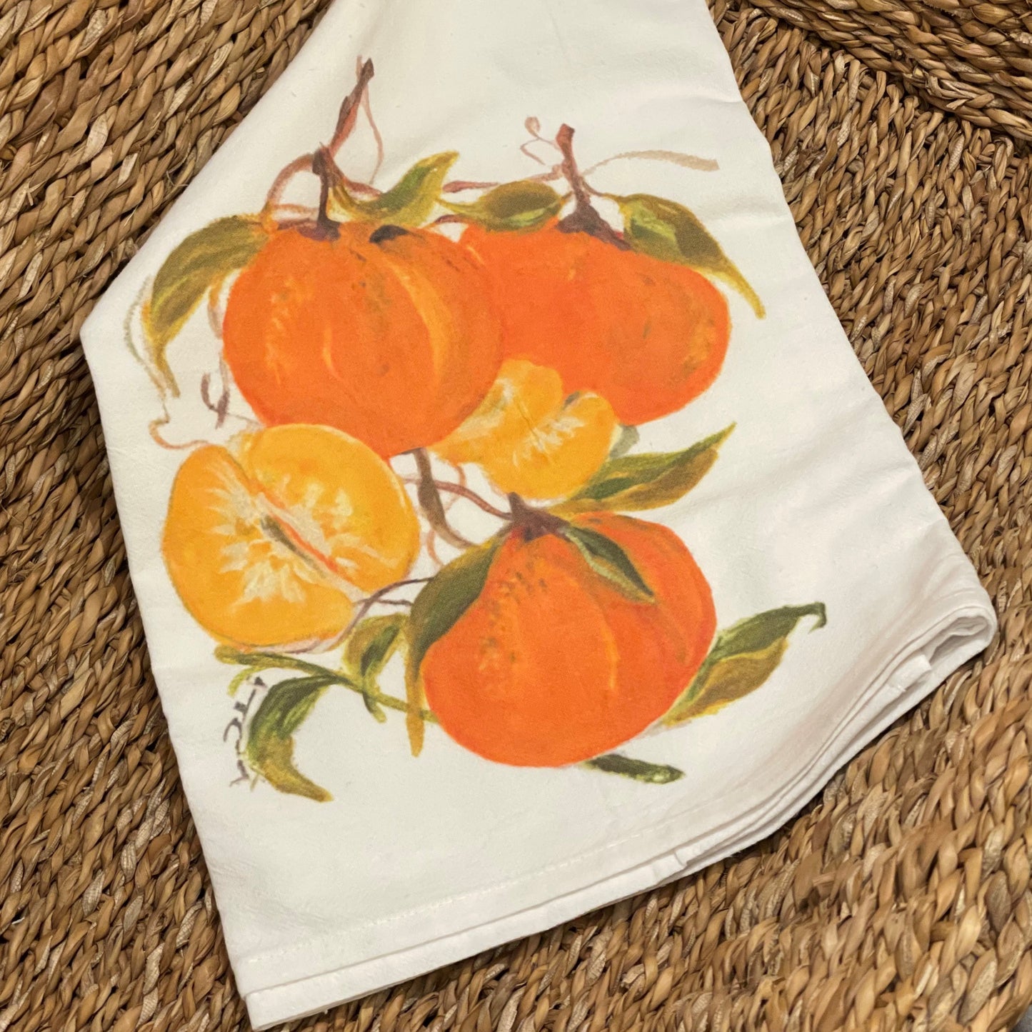 Sweet Clementine Flour Sack Towel