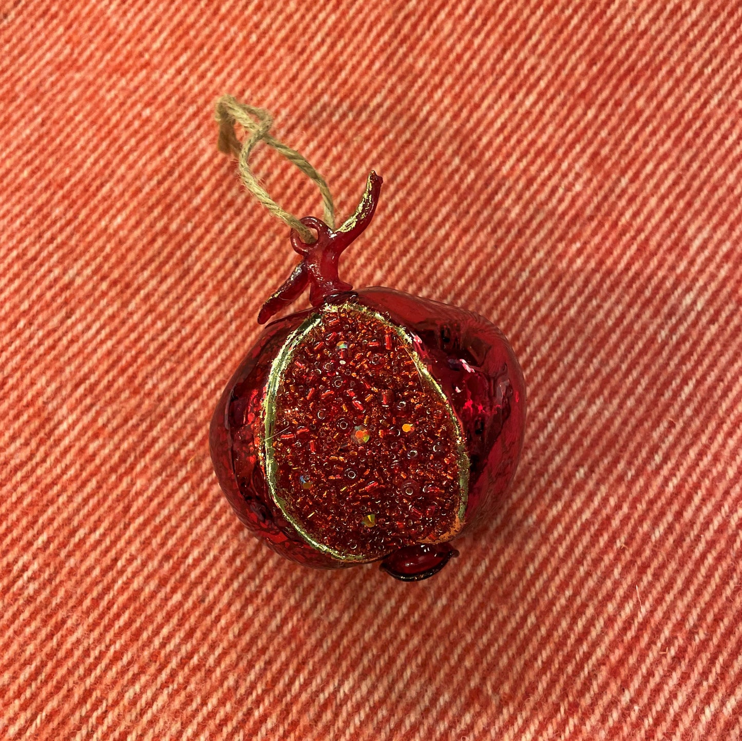 Jeweled Pomegranate Red Ornament