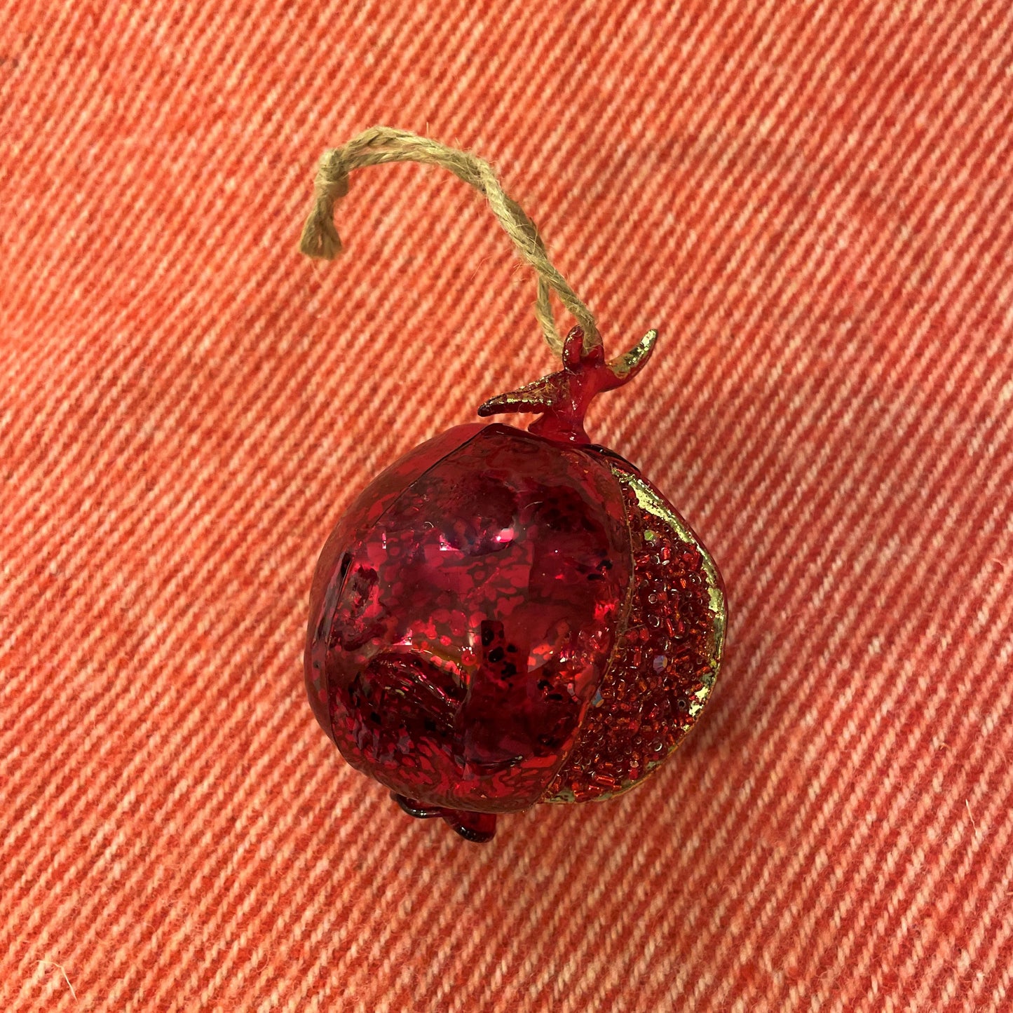 Jeweled Pomegranate Red Ornament