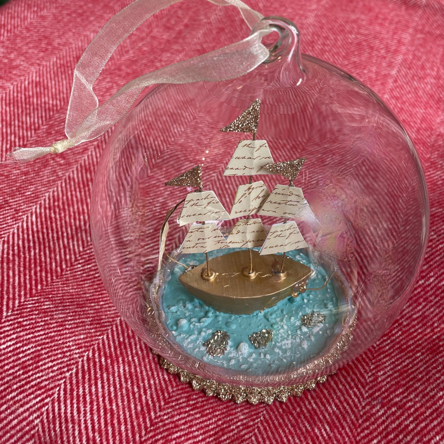 Sailboat Globe Ornament