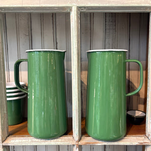 Chive Green Enamel Pitcher