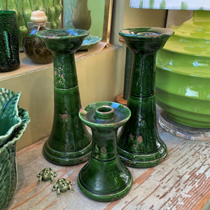 Taza Green Candlestick, Small