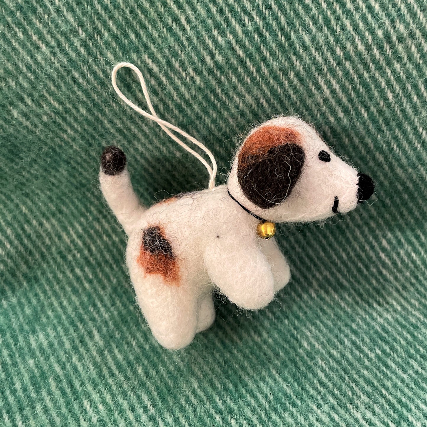 Calico Dog Ornament