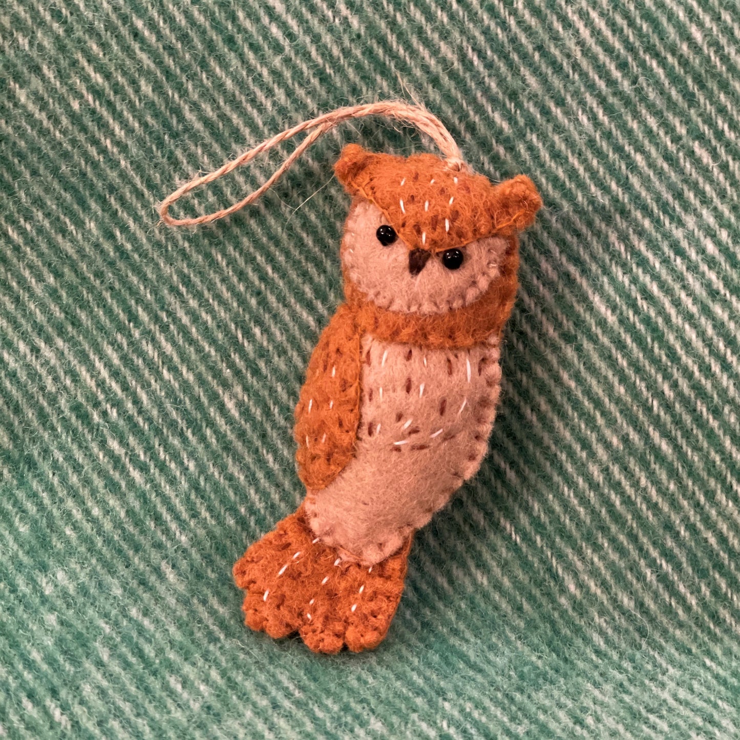 Hand Stitched Owl Ornament