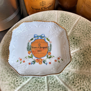 Veuve Ribboned Orange Square Dish