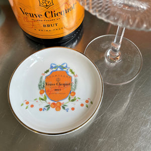 Veuve Ribboned Orange Round Dish