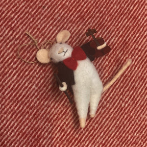 Violinist Mouse Ornament