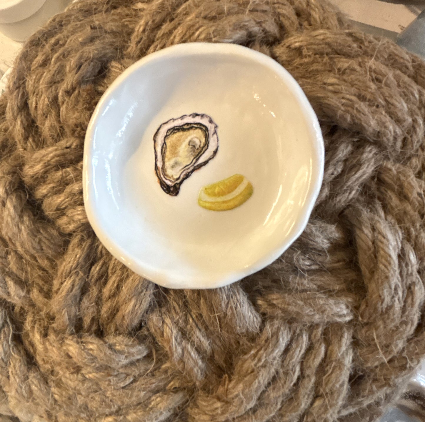 Oyster & Lemon Trinket Dish