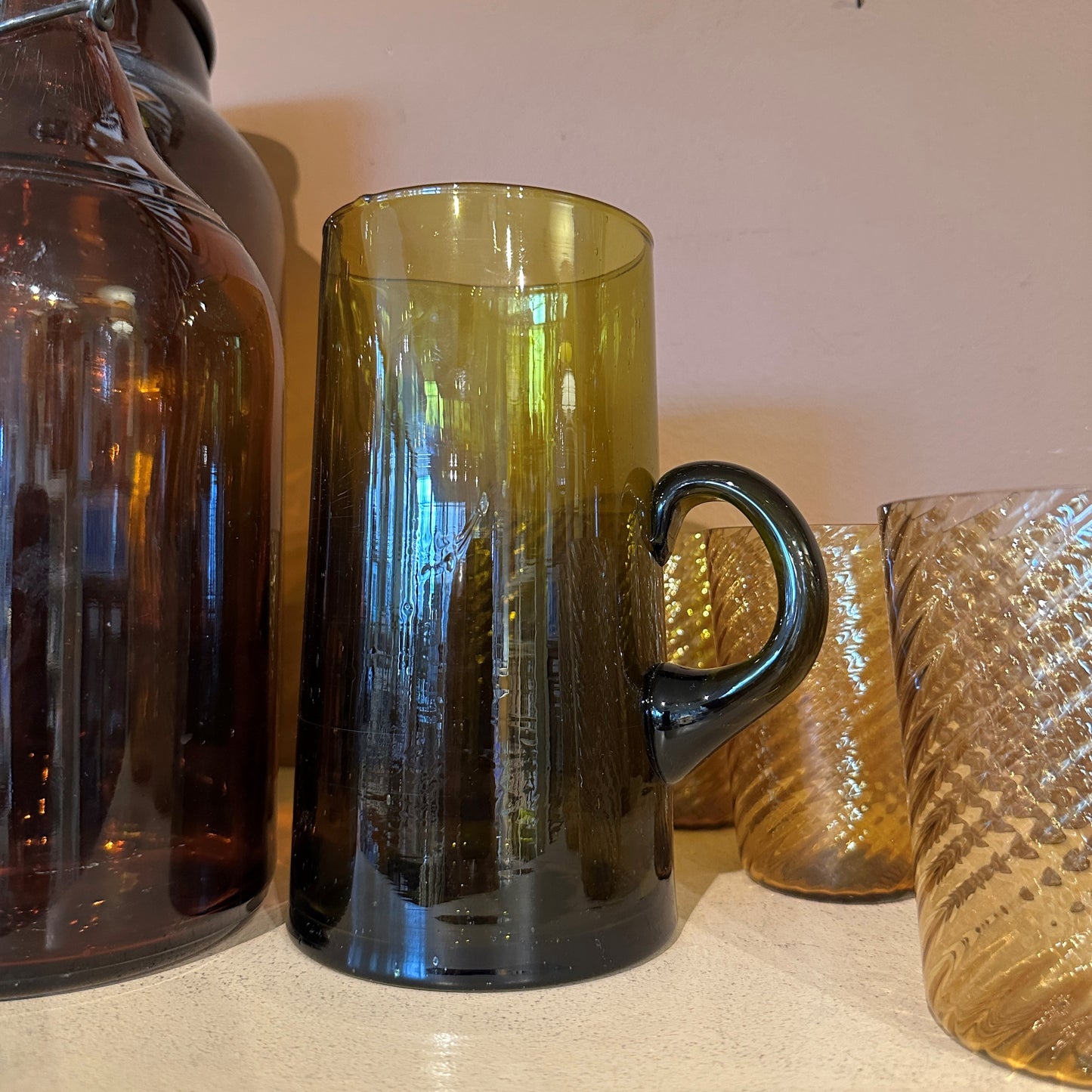 Moroccan Amber Cone Jug