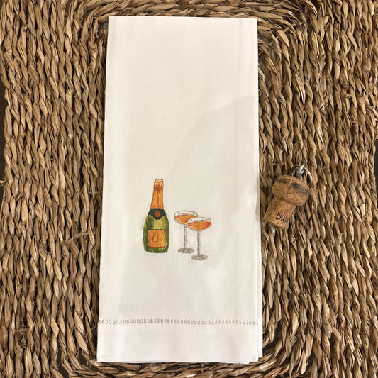 Champagne Coupe Hand Towel