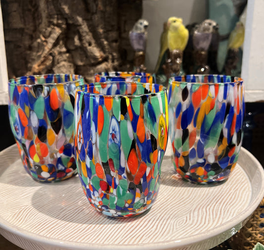 Multi Colored Murano Tumbler