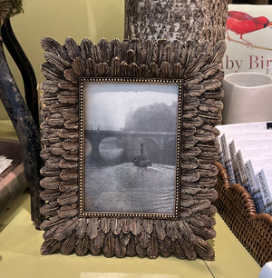 Feather Motif Gold Frame