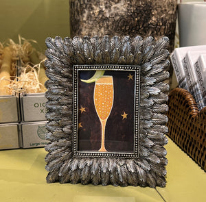Feather Motif Mini Silver Frame