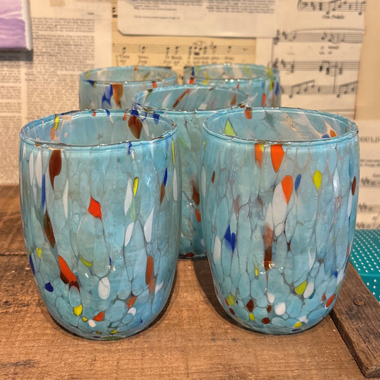 Light Blue Murano Tumbler