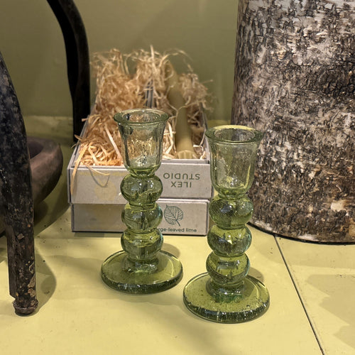 Basil Bubble Candlestick 5"