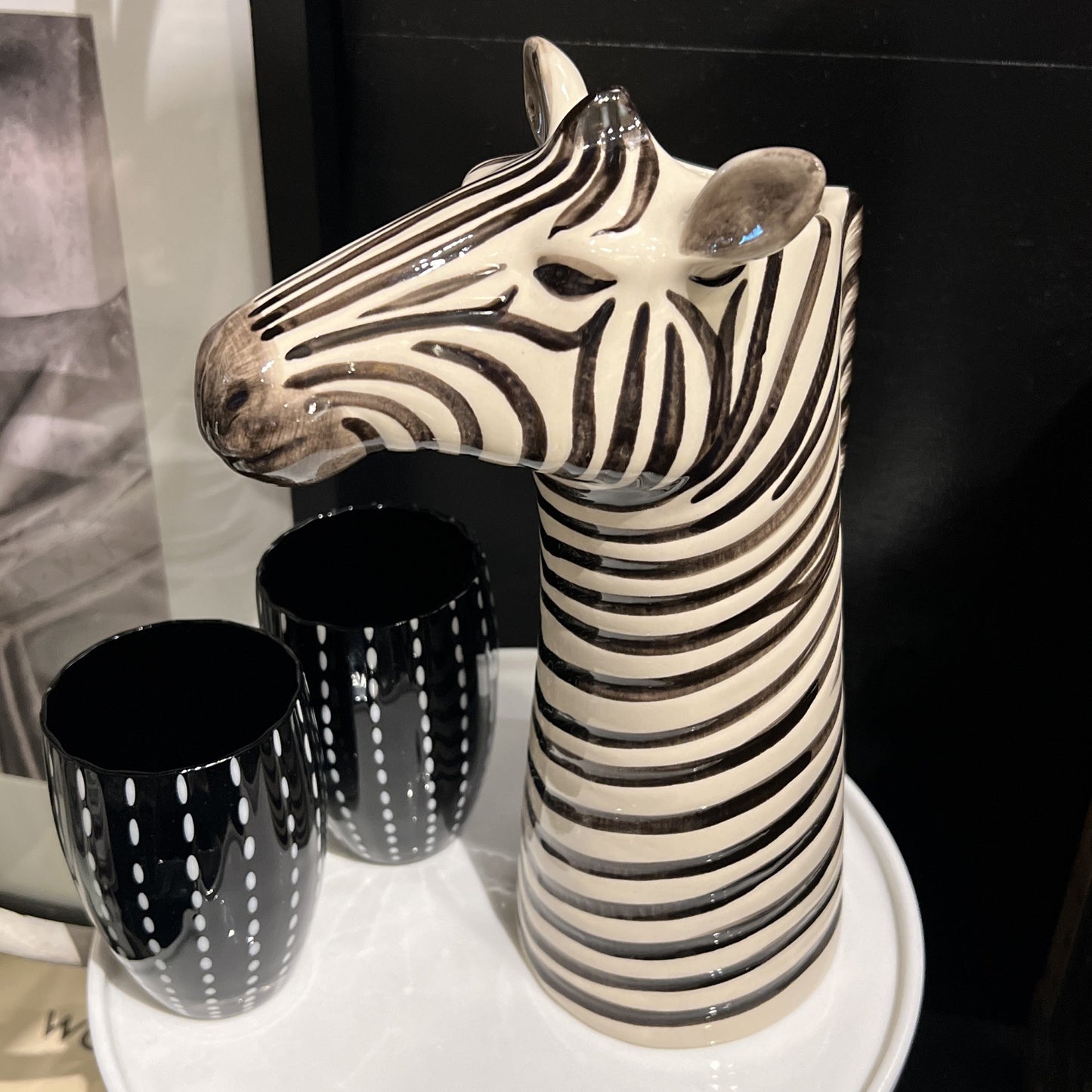 Zebra Flower Vase