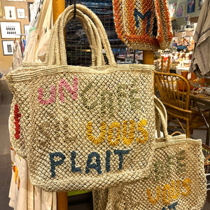 Un Cafe Sil Vous Plait Jute Tote Bag