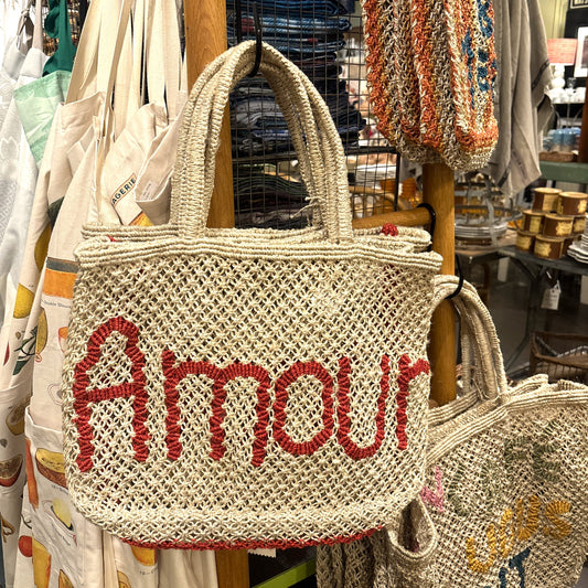 Amour Jute Tote Bag