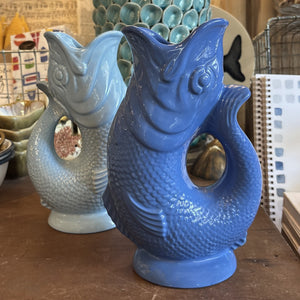 Sea Blue Gluggle Jug