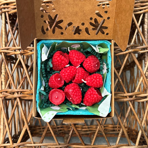 Beeswax Raspberry Birthday Candles