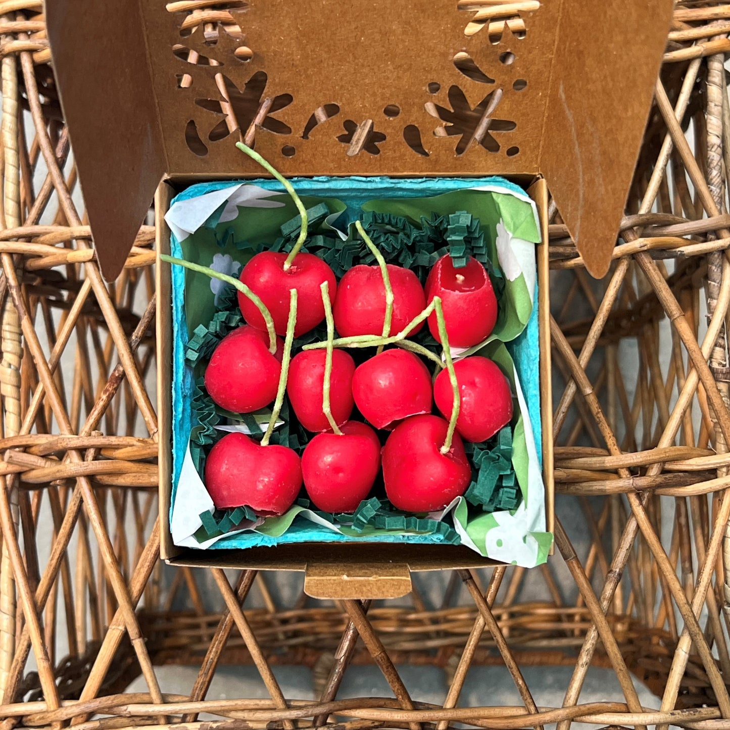 Beeswax Cherry Birthday Candles