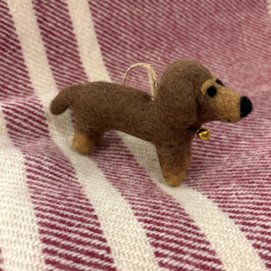 Brown Dachshund Ornament