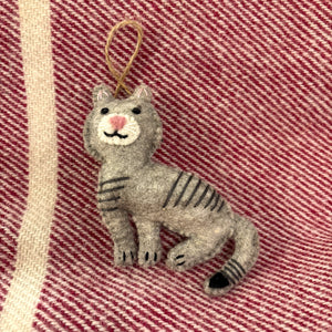 Grey Tabby Cat Ornament