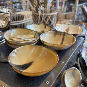 Brown Round Horn Bowl