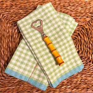 Lime & Aqua Gingham Napkin Set