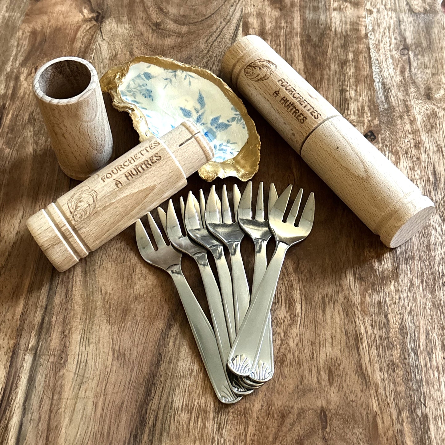 Oyster Fork Set in Case