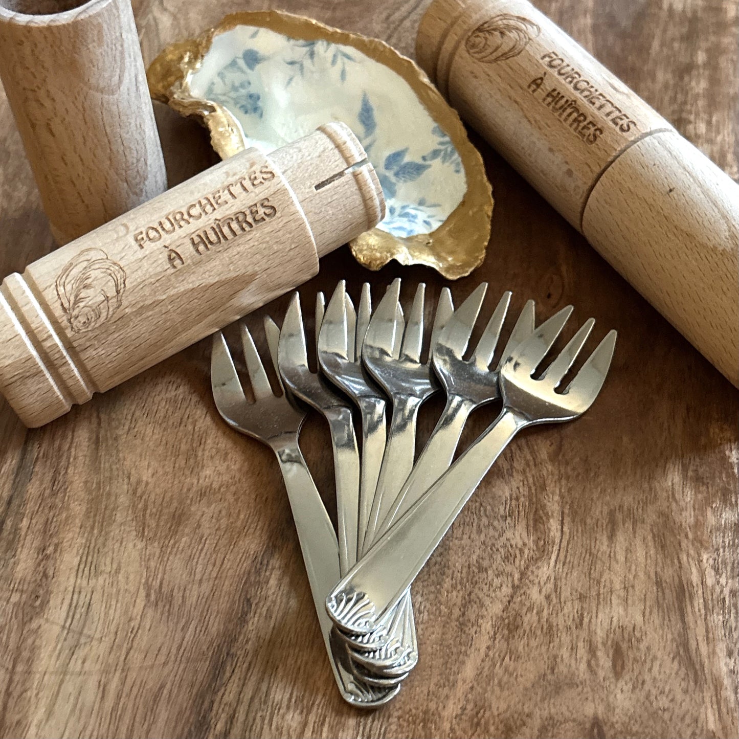 Oyster Fork Set in Case