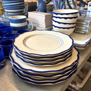 Hand Painted Blue Trim Side Plate