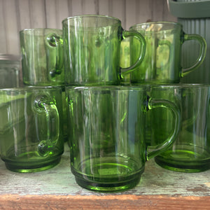 Green French Glass Mug 