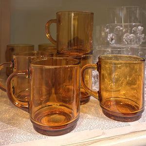 Amber French Glass Mug 