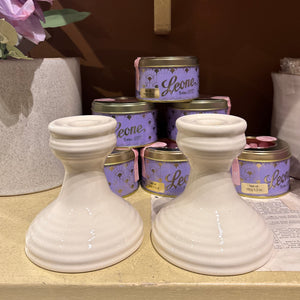 Bauer Candlestick, White