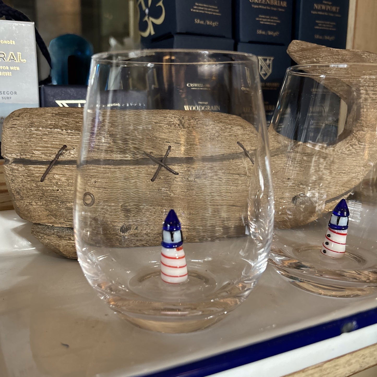 Lighthouse Stemless Wineglass