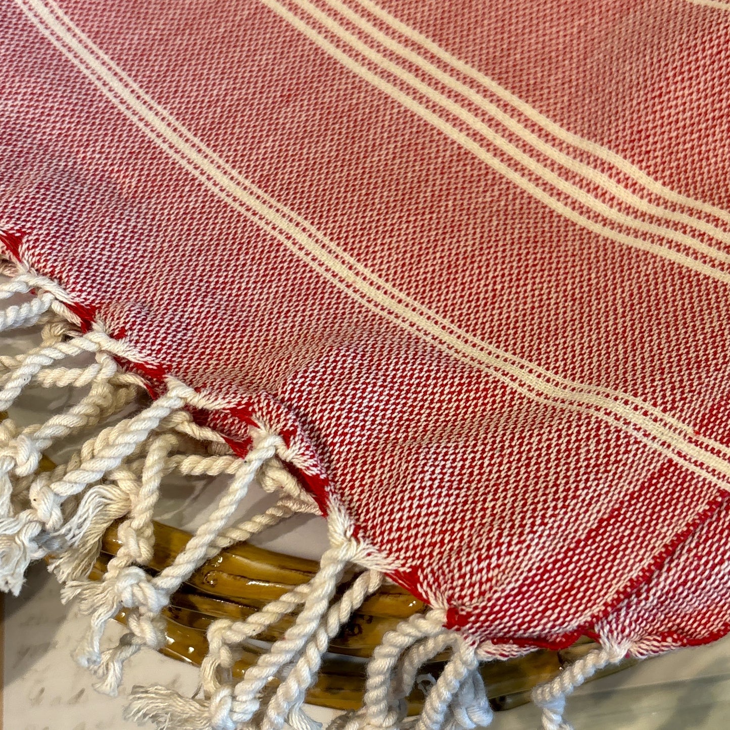 Turkish Kitchen Towel, Red Stripe
