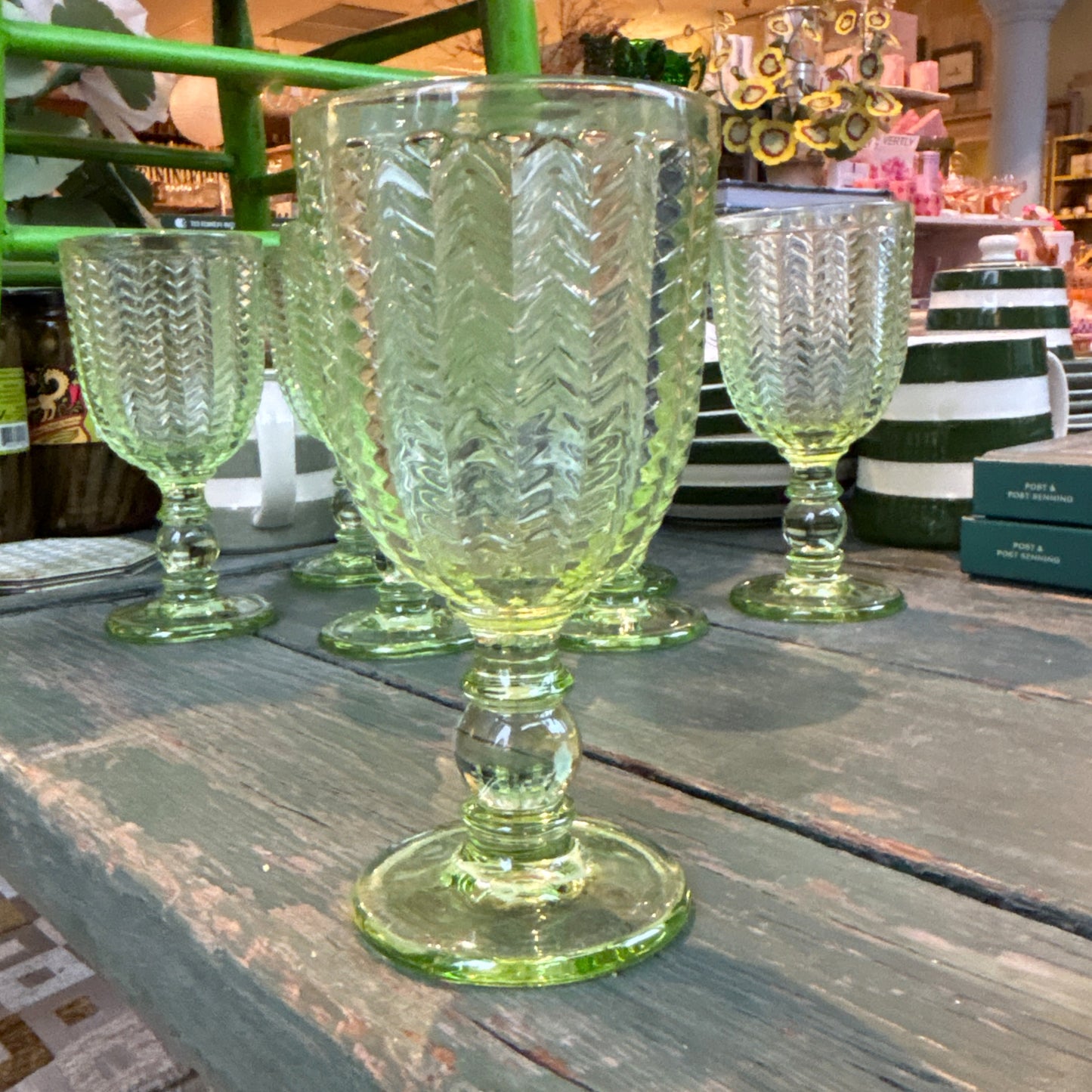 Twill Green Goblet