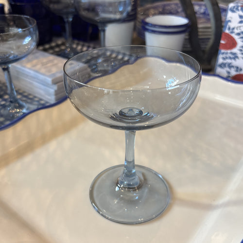 Blue Coupe Glass