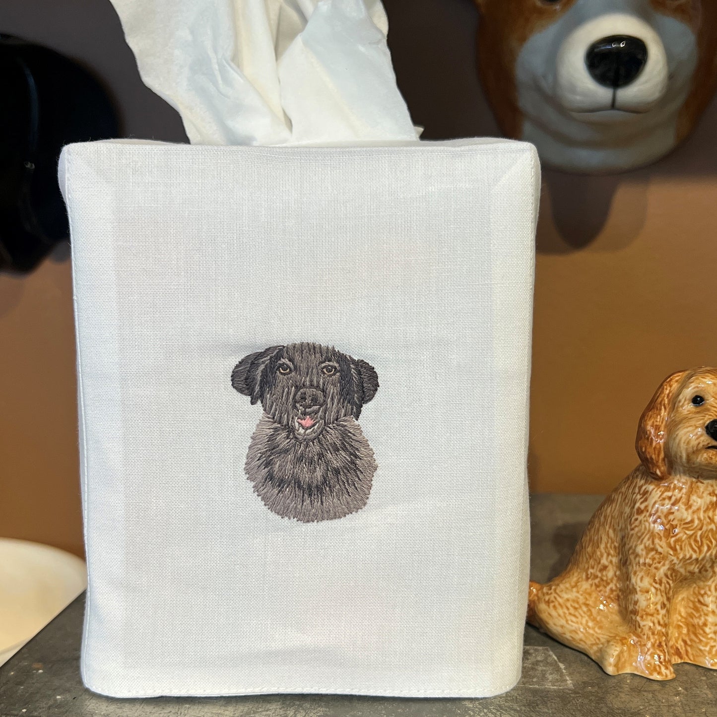 Black Lab Tissue Box Cover