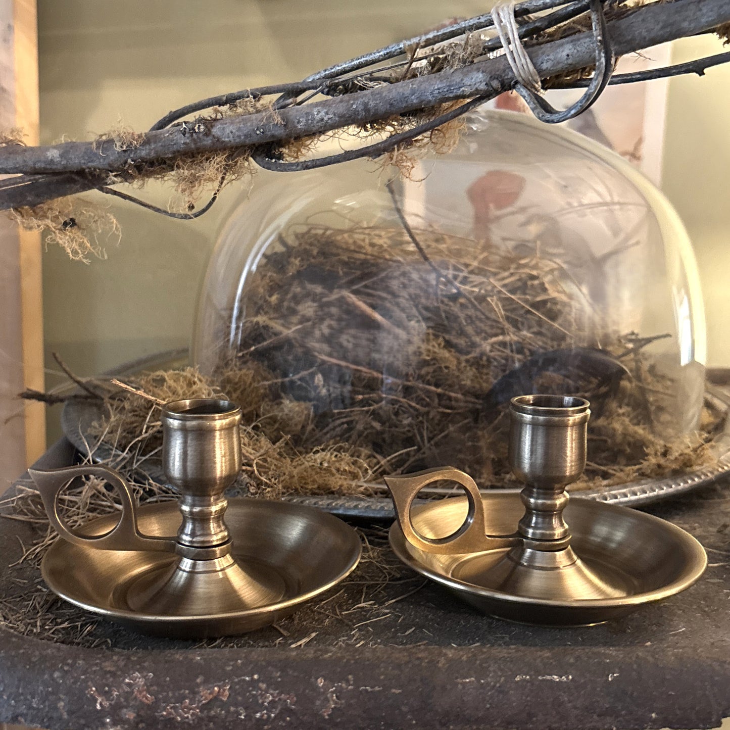 Solid Brass Candle Holder