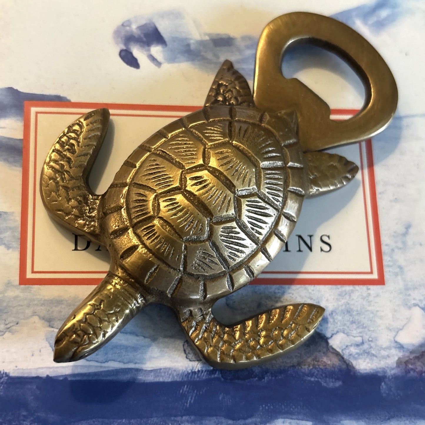 Antique Brass Sea Turtle Bottle Opener