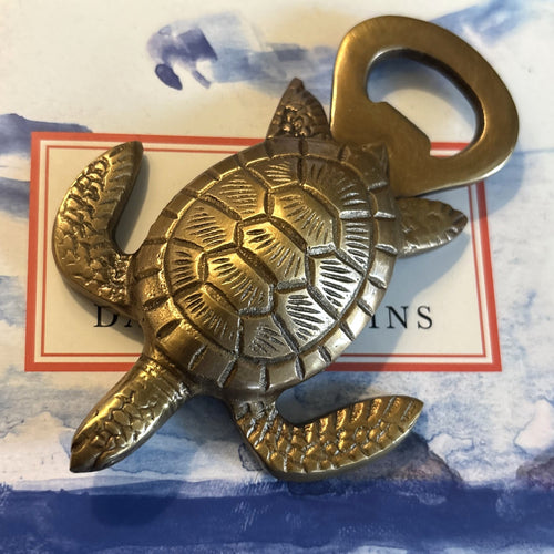 Antique Brass Sea Turtle Bottle Opener