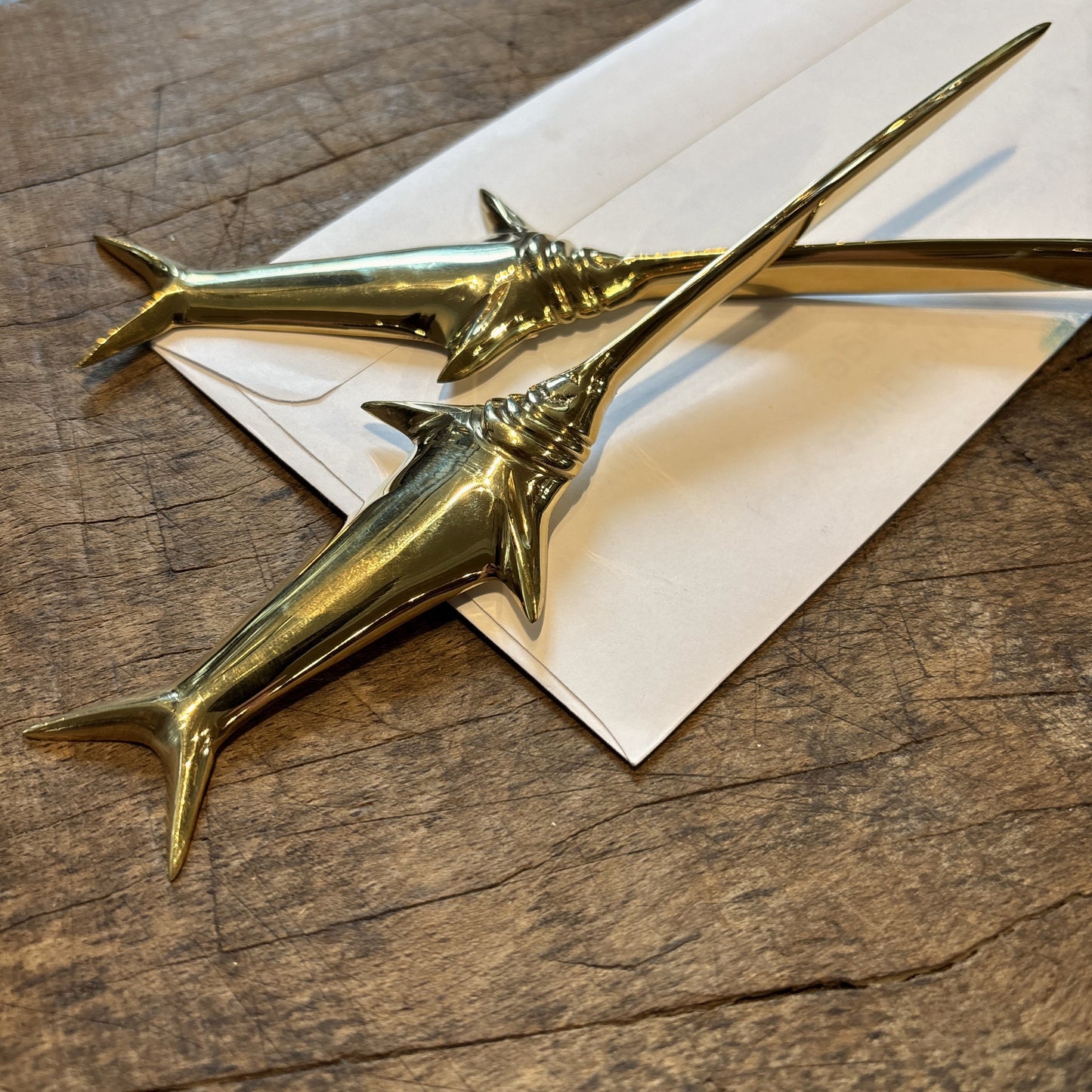 Solid Brass Swordfish Letter Opener