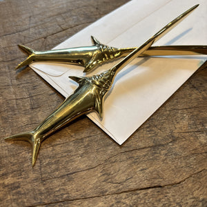 Solid Brass Swordfish Letter Opener