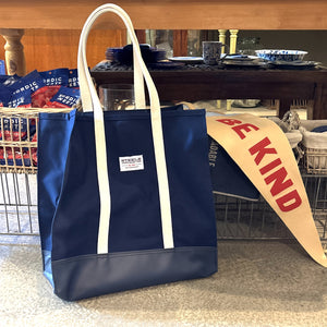 Market Navy Canvas Tote
