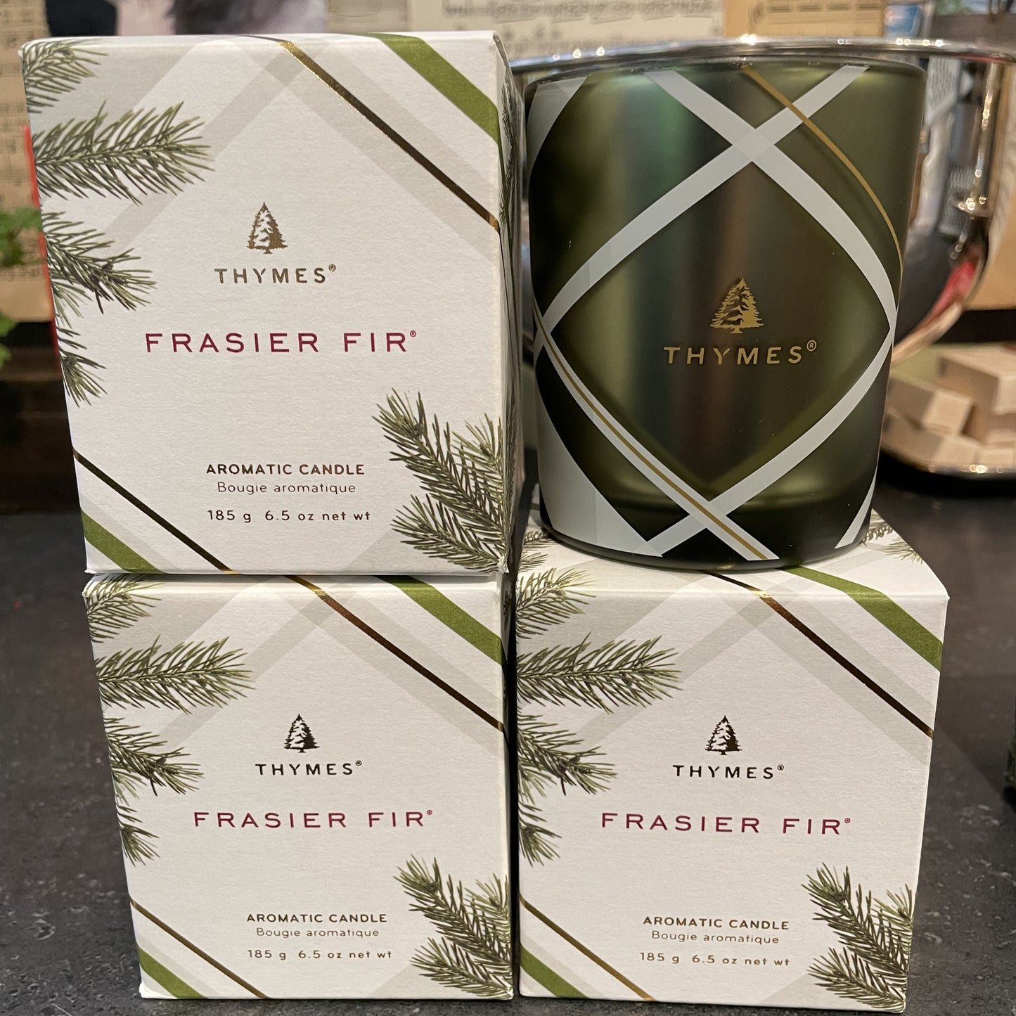 Frasier Fir Green Plaid Candle