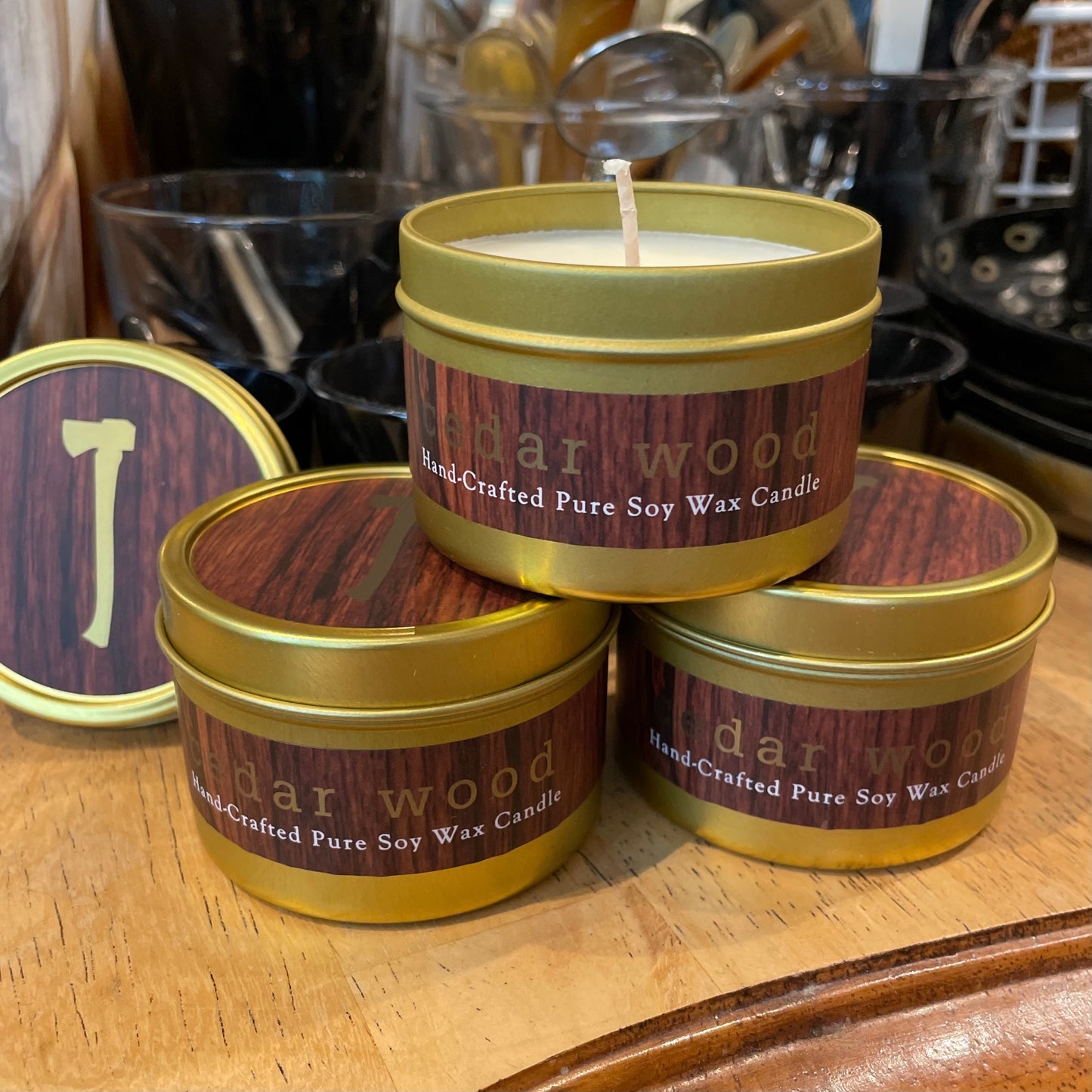 Cedarwood Tin Candle